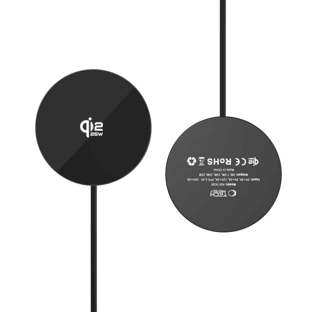 ΑΣΥΡΜΑΤΟΣ ΦΟΡΤΙΣΤΗΣ TECH-PROTECT A50 ΜΑΓΝΗΤΙΚΟΣ MAGSAFE 25W QI2.2 ΜΑΥΡΟΣ - Image 4