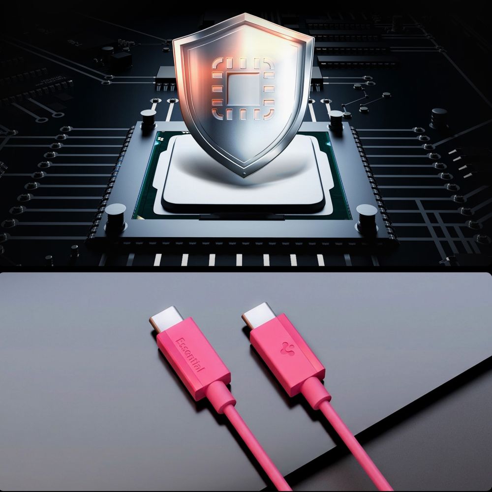 SPIGEN EB6010CC ΒΑΣΙΚΟ ΚΑΛΩΔΙΟ ΤΥΠΟΥ-C 60W 100CM ΡΟΖ - Image 4
