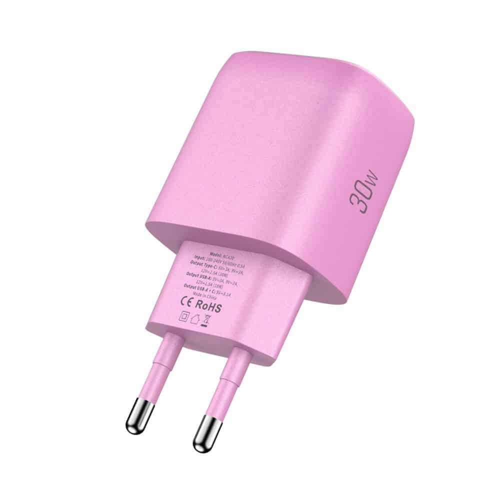 TECH-PROTECT NCA30 ΦΟΡΤΙΣΤΗΣ ΔΙΚΤΥΟΥ 2 ΘΥΡΩΝ PD 30W / QC3.0 ΜΩΡΟ ΡΟΖ - Image 4