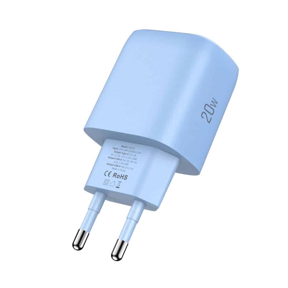 TECH-PROTECT NCA20 ΦΟΡΤΙΣΤΗΣ ΔΙΚΤΥΟΥ 2 ΘΥΡΩΝ PD 20W / QC3.0 ΜΩΡΟ ΜΠΛΕ - Image 4