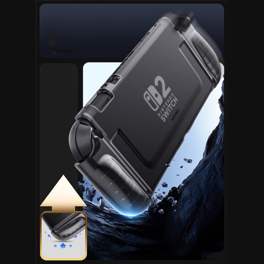 Θήκη SUPCASE Crystal για Nintendo Switch 2 Frost Black - Image 4
