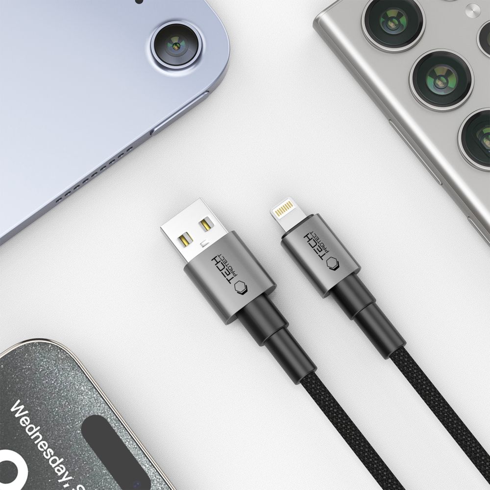 ΚΑΛΩΔΙΟ TECH-PROTECT ULTRABOOST DNA LIGHTNING 12W / 3A 25CM ΣΙΔΕΡΟ ΓΚΡΙ - Image 4