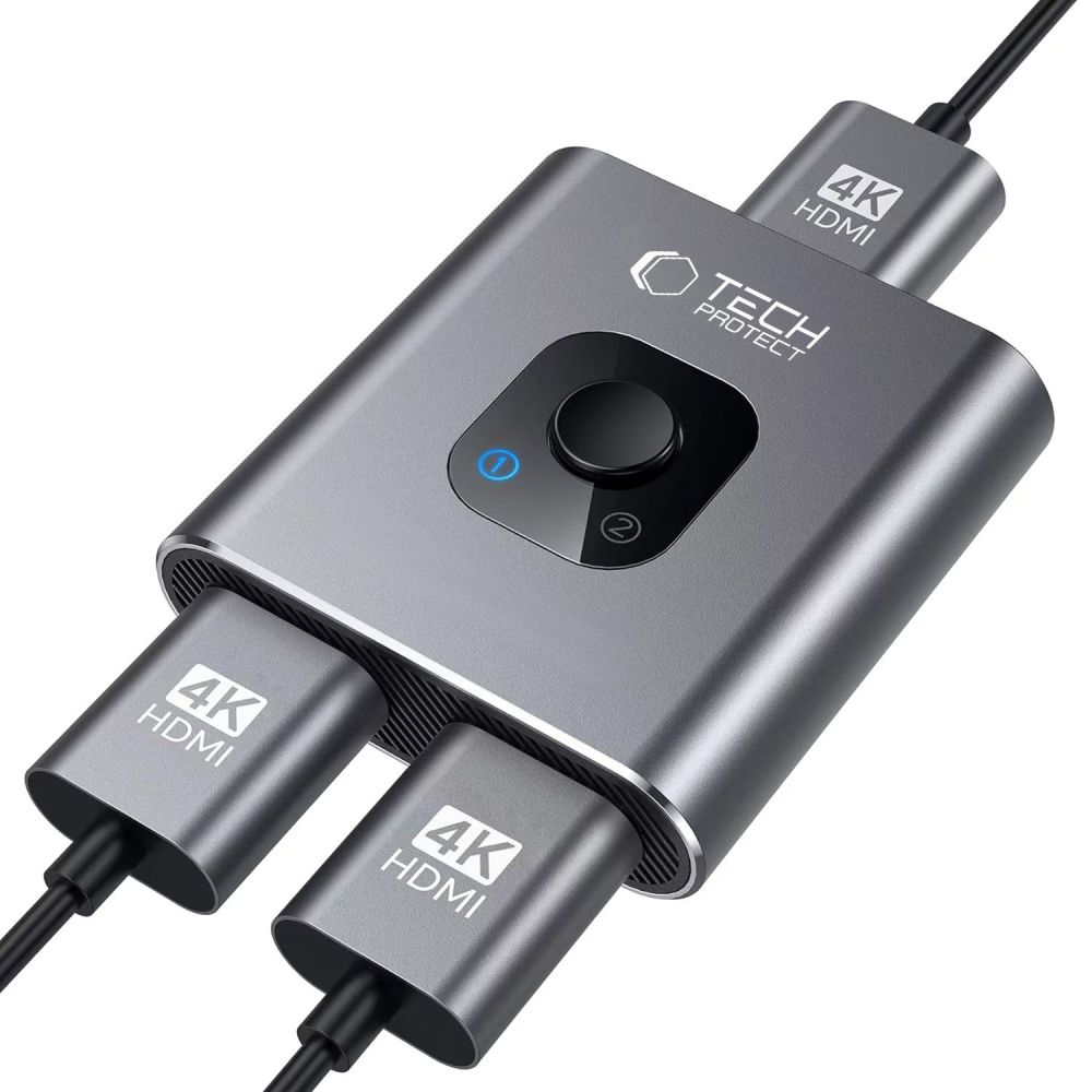 TECH-PROTECT HB07 ΑΝΤΑΠΤΟΡΑΣ 2ΣΕ1 HDMI 4K 60HZ ΧΩΡΙΚΟΥ ΓΚΡΙ - Image 4
