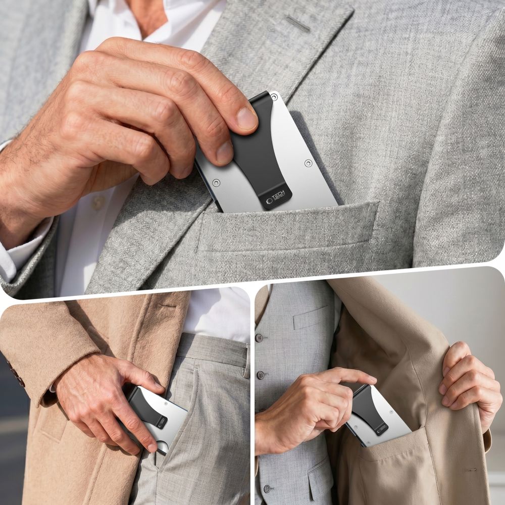 Πορτοφόλι με κάρτα RFID TECH-PROTECT THORN, ατσάλινο, ασημένιο - Image 4