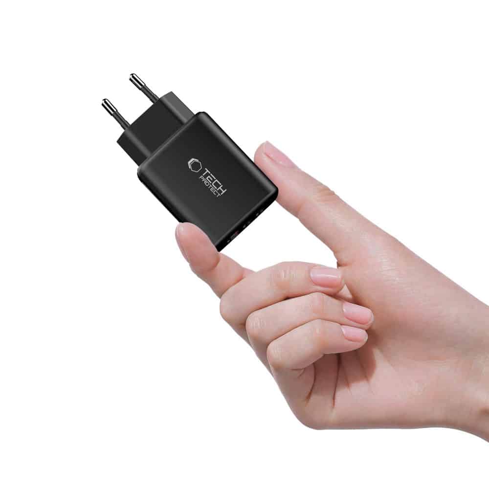 TECH-PROTECT NCA65W-GAN ΦΟΡΤΙΣΤΗΣ 3 ΘΥΡΩΝ PD 65W / QC3.0 ΜΑΥΡΟΣ - Image 5