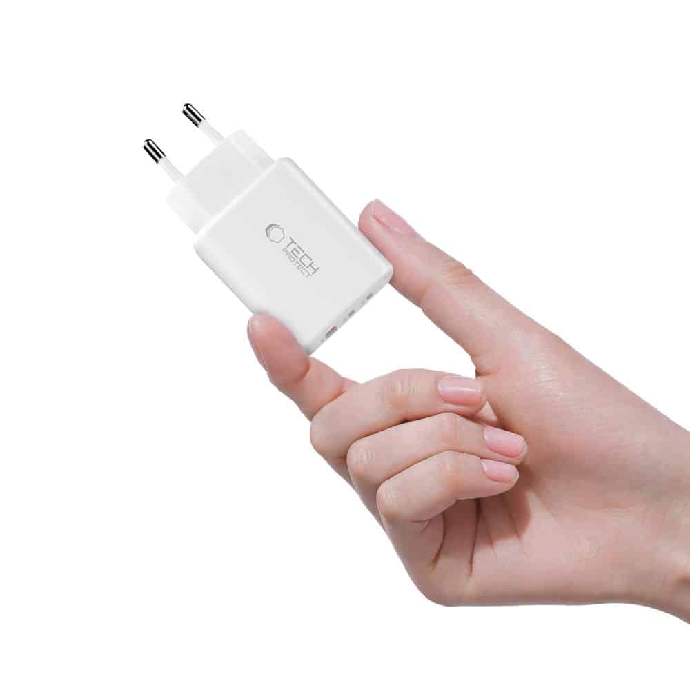 TECH-PROTECT NCA65W-GAN ΦΟΡΤΙΣΤΗΣ 3 ΘΥΡΩΝ PD 65W / QC3.0 ΛΕΥΚΟΣ - Image 5