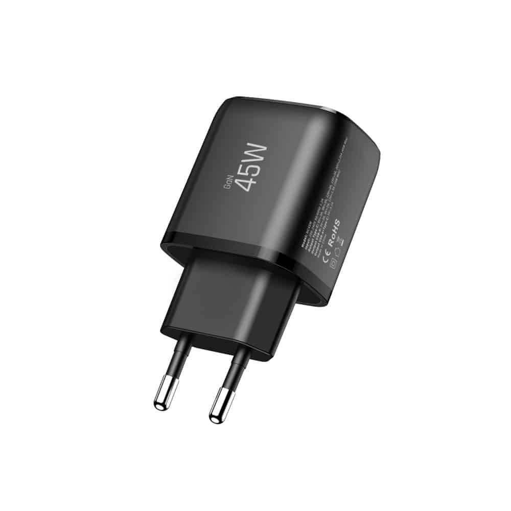 TECH-PROTECT NCA45W-GAN ΦΟΡΤΙΣΤΗΣ 2 ΘΥΡΩΝ PD 45W / QC3.0 + ΚΑΛΩΔΙΟ TYPE-C ΜΑΥΡΟ - Image 5