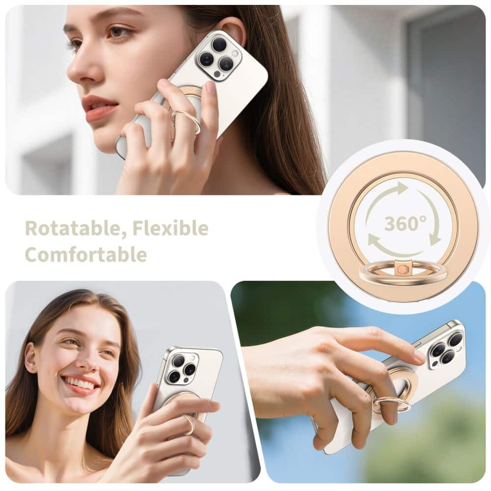TECH-PROTECT MMR600 ΜΑΓΝΗΤΙΚΟ ΔΑΧΤΥΛΙΔΙ ΤΗΛΕΦΩΝΟΥ ΜΕ ΑΣΦΑΛΕΙΑ MAGSAFE, ΧΡΥΣΟ ΣΑΤΕΝ - Image 5