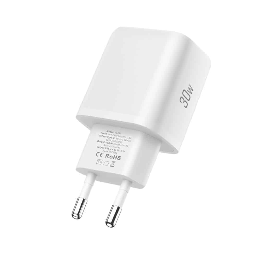 TECH-PROTECT NCA30 ΦΟΡΤΙΣΤΗΣ ΔΙΚΤΥΟΥ 2 ΘΥΡΩΝ PD 30W / QC3.0 + ΚΑΛΩΔΙΟ LIGHTNING ΛΕΥΚΟ - Image 5