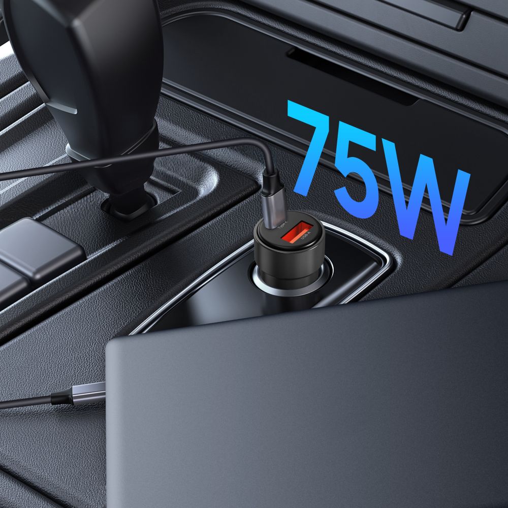 Φορτιστής αυτοκινήτου Tech-Protect CC03 2 θυρών PD 75W μαύρος - Image 5