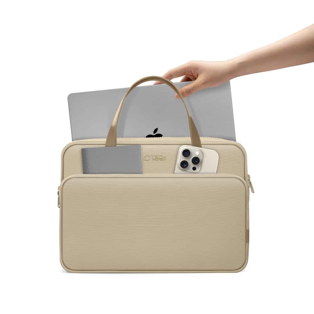 Τσάντα μεταφοράς Tech-Protect για laptop 13-14 Desert Beige - Image 5