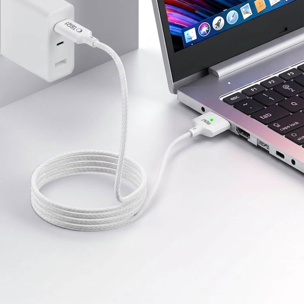 TECH-PROTECT MMC01 ULTRABOOST ΜΑΓΝΗΤΙΚΟ ΚΑΛΩΔΙΟ MACBOOK TYPE-C ΣΕ MAGSAFE 3 140W 200CM ΛΕΥΚΟ - Image 6