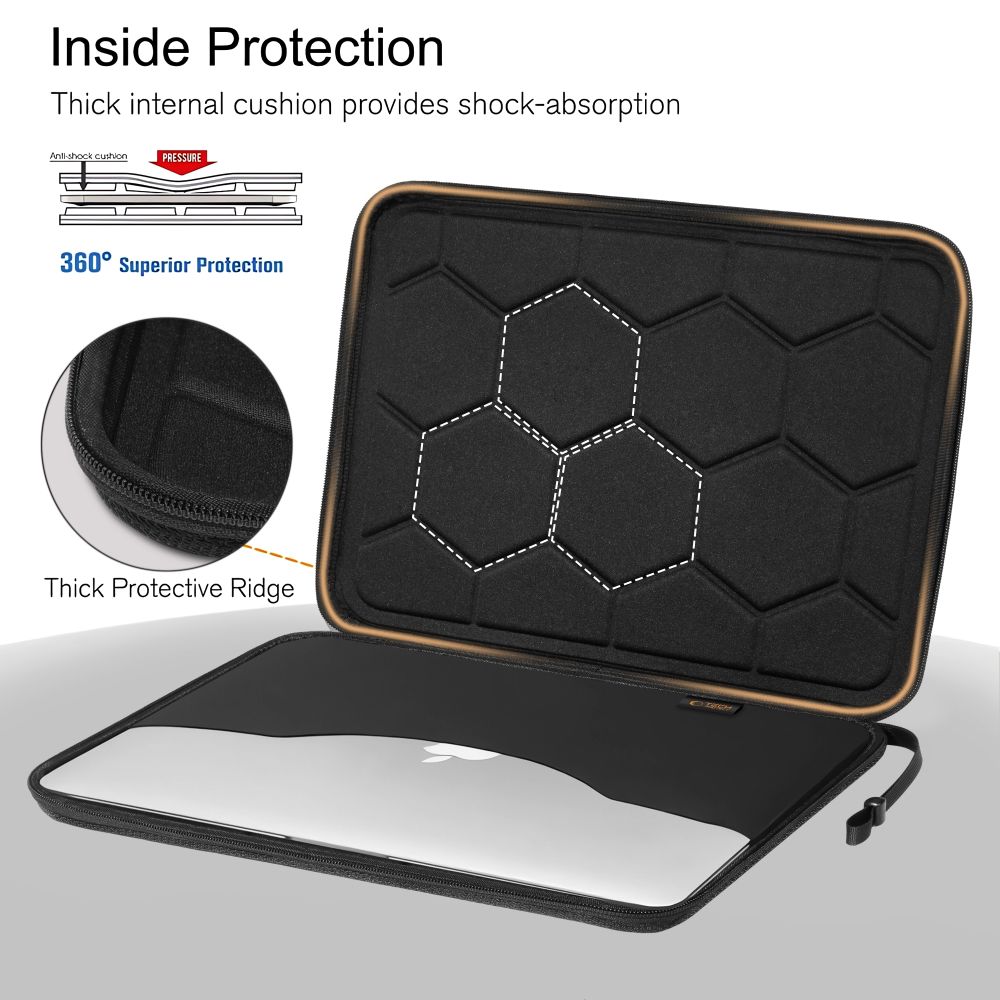 TECH-PROTECT ΣΚΛΗΡΗ ΘΗΚΗ LAPTOP 13-14 ΜΑΥΡΟ/ΠΟΡΤΟΚΑΛΙ - Image 6