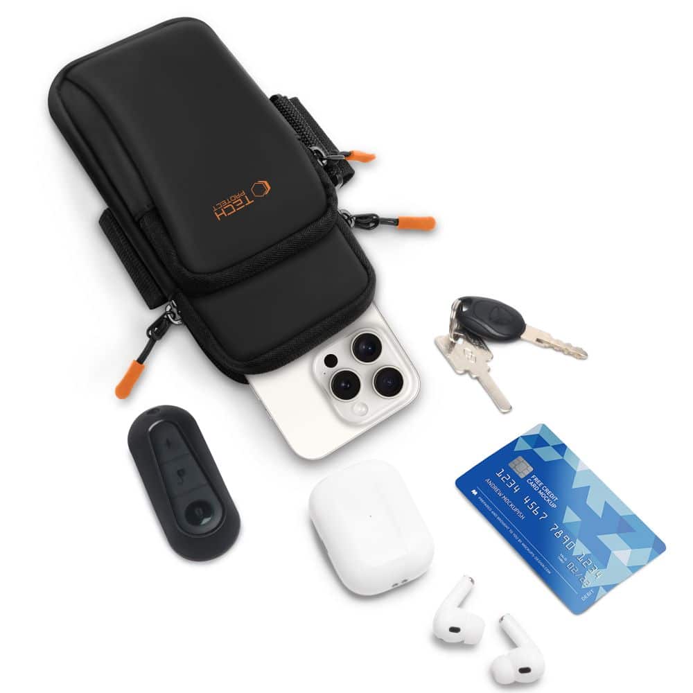 TECH-PROTECT M7 UNIVERSAL SPORT ΤΣΑΝΤΑΚΙ ΜΠΡΑΤΣΟΥ ΜΑΥΡΟ/ΠΟΡΤΟΚΑΛΙ - Image 6