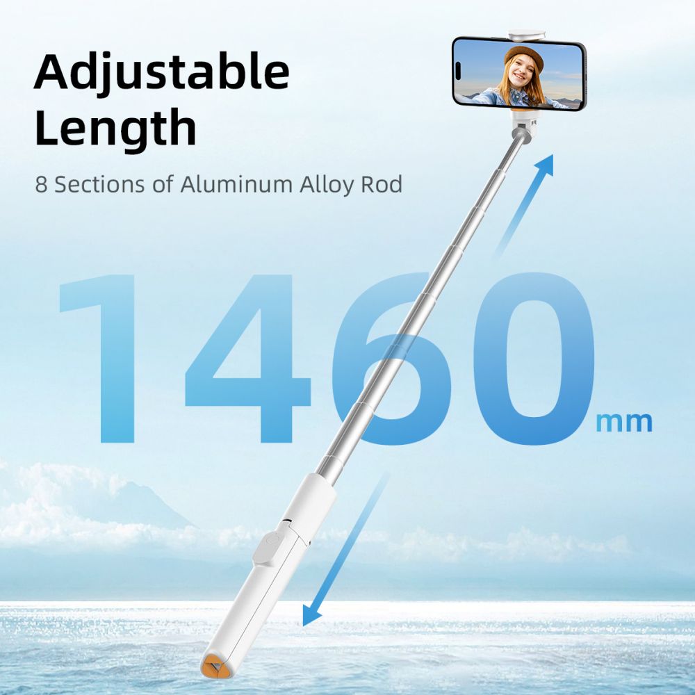 Τρίποδο Selfie Stick με Bluetooth TECH-PROTECT L09S, λευκό - Image 6