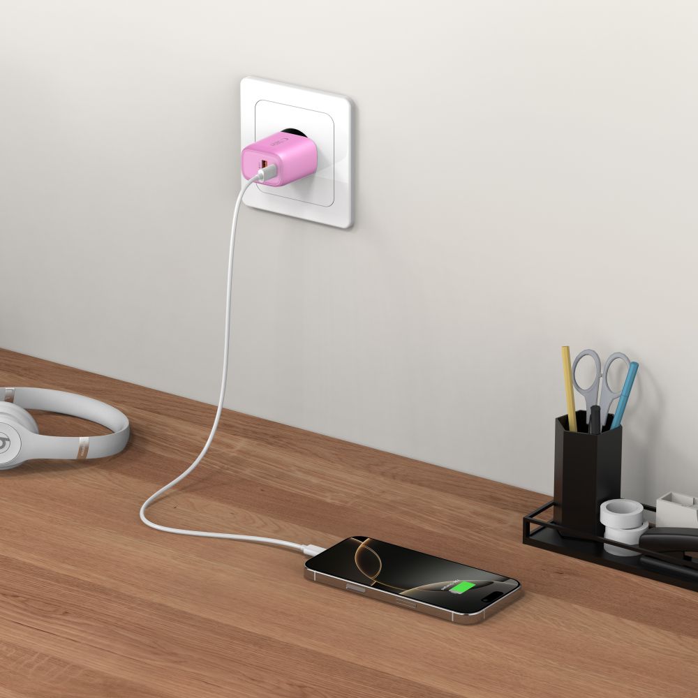 TECH-PROTECT NCA20 ΦΟΡΤΙΣΤΗΣ ΔΙΚΤΥΟΥ 2 ΘΥΡΩΝ PD 20W / QC3.0 ΜΩΡΟ ΡΟΖ - Image 6