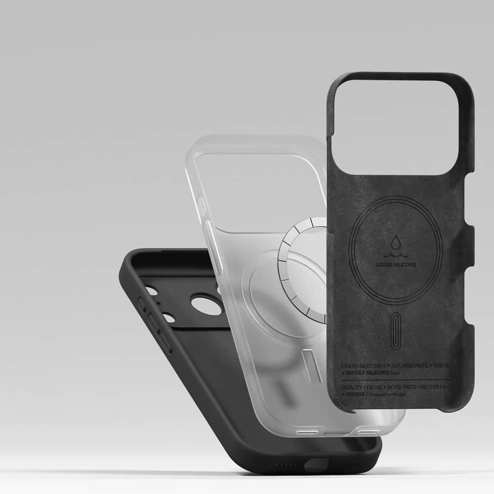 Ringke SILICONE MAGNETIC MAGSAFE - θήκη για Apple iPhone 17 Pro - Μαύρο - Image 6