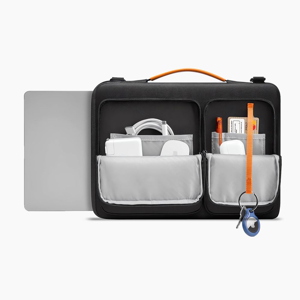Τσάντα Tech-Protect Defender για Laptop 15-16 Μαύρη/Πορτοκαλί - Image 6