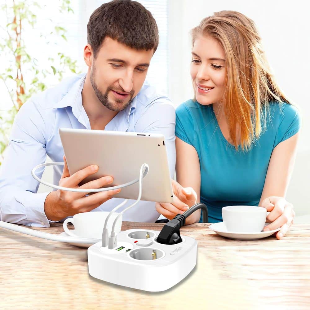 TECH-PROTECT PCS3X4 ΤΡΟΦΟΔΟΤΙΚΟ 2 USB & 2 TYPE-C & 3 ΠΡΙΖΕΣ 200CM ΛΕΥΚΟ - Image 6