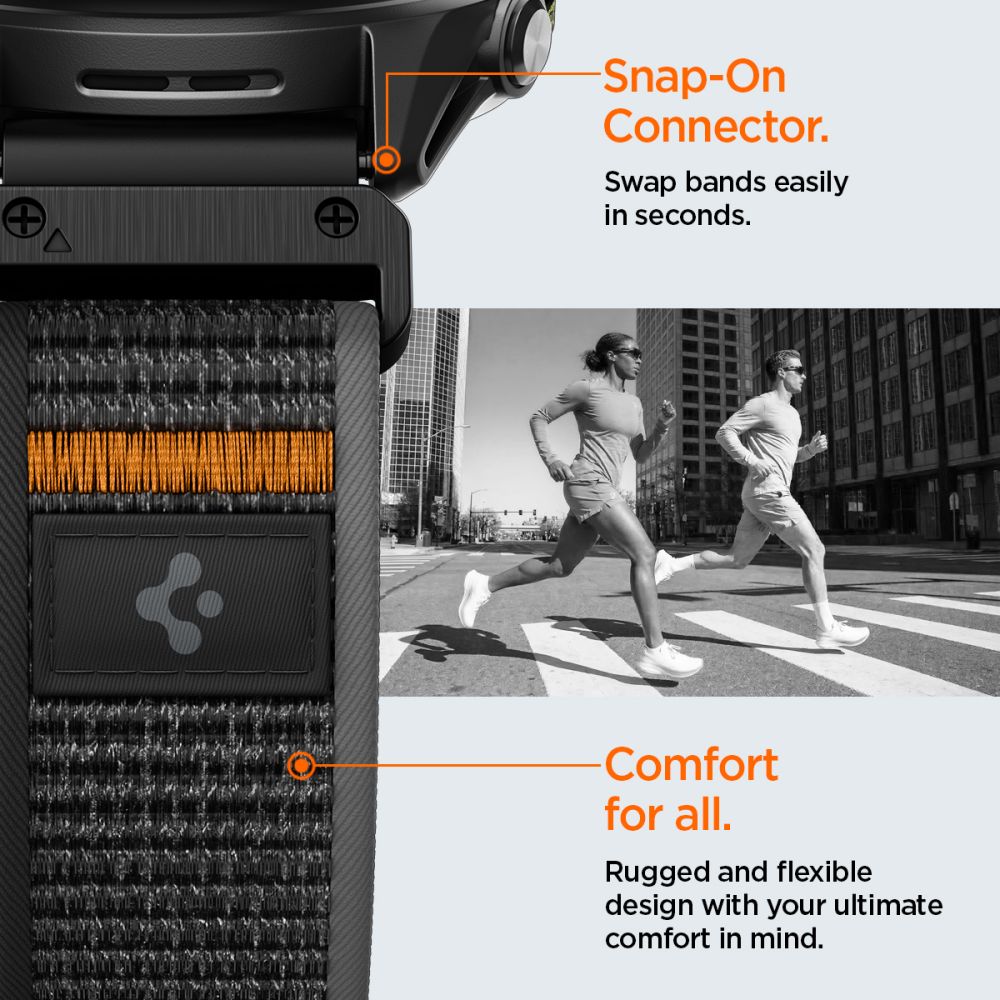 Ρολόι Spigen Athlex Air Garmin Quickfit 22 mm Active Μαύρο/Πορτοκαλί - Image 6