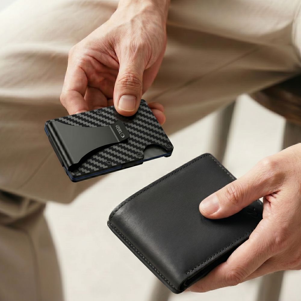 Πορτοφόλι με κάρτα RFID TECH-PROTECT THORN, μαύρο άνθρακα - Image 6