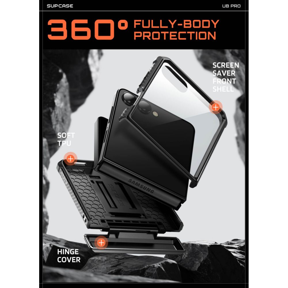 SUPCASE UNICORN BEETLE PRO GALAXY Z FLIP 8 ΜΑΥΡΟ - Image 6