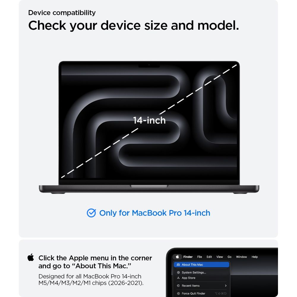 Spigen Urban Fit για MacBook Pro 14 M1-M5 / M5 Pro / M5 Pro Max 2021-2026 - Χρώμα Γκρι - Image 6