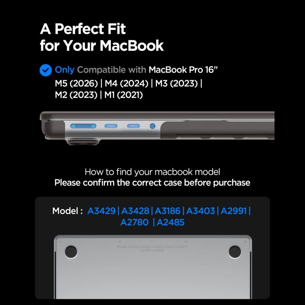 SPIGEN AIRSKIN MACBOOK PRO 16 M1-M5 / M5 PRO / M5 PRO MAX 2021-2026 ΜΑΥΡΟ ΣΕ ΠΑΓΩΤΟ - Image 10