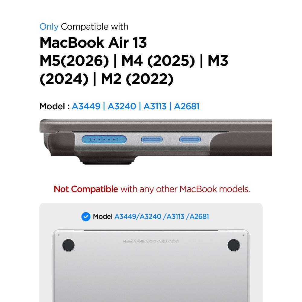 SPIGEN AIRSKIN MACBOOK AIR 13 M2-M5 2023-2026 ΜΑΥΡΟ ΜΕ ΠΑΓΕΤΟ - Image 11