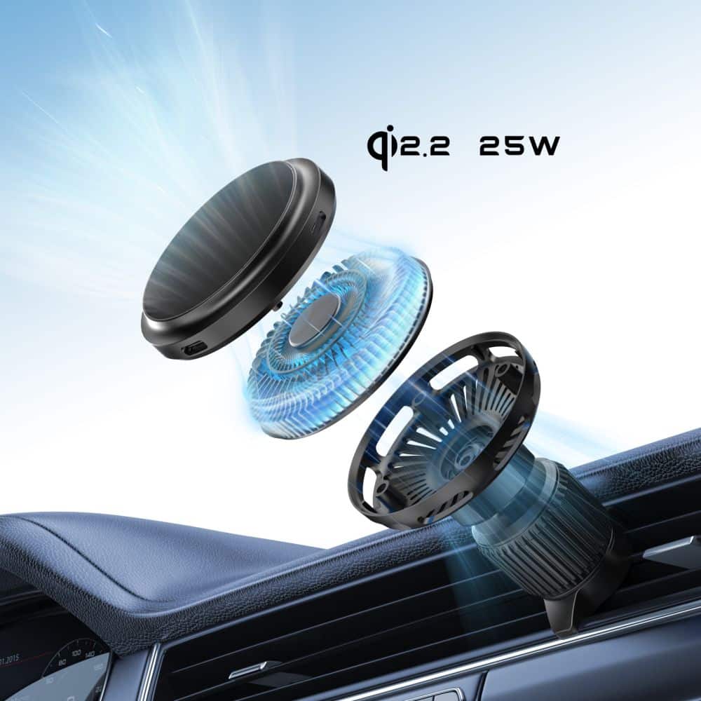 Tech-Protect V9 ArcticBoost Μαγνητικός Φορτιστής Αυτοκινήτου 25W QI2.2 Μαύρος - Image 7