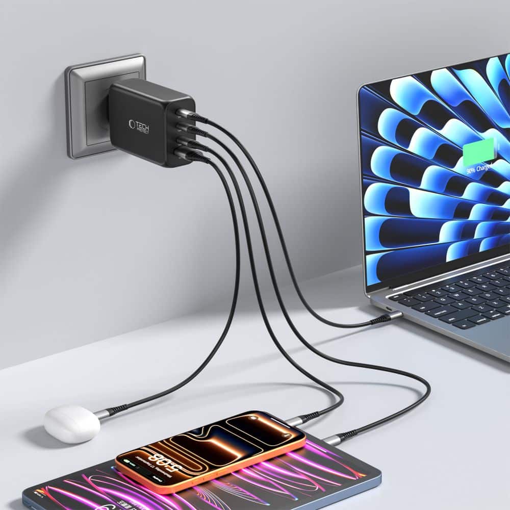 TECH-PROTECT NC240W-GAN ΦΟΡΤΙΣΤΗΣ 4 ΘΥΡΩΝ PD 240W / QC3.0 ΜΑΥΡΟΣ - Image 7
