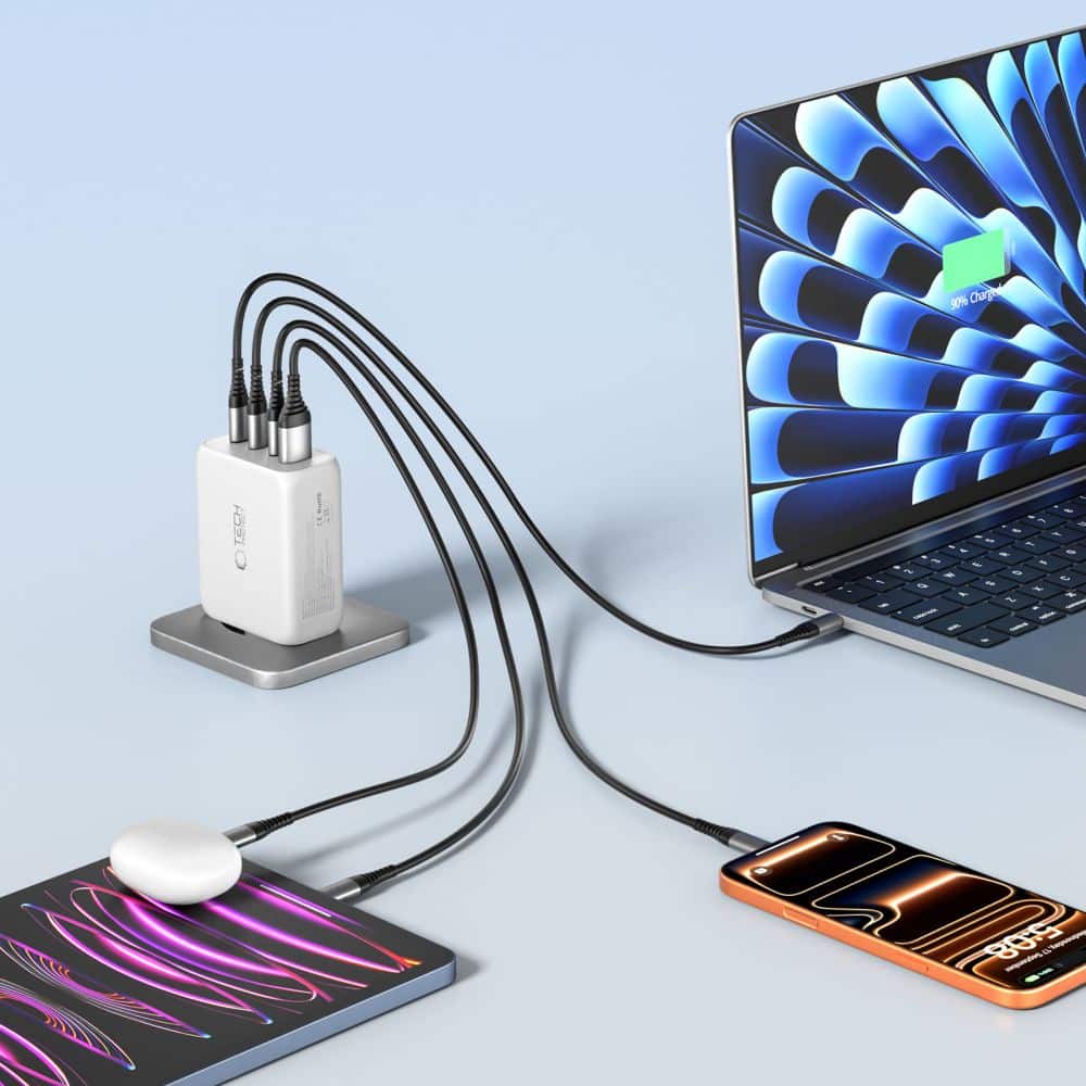 TECH-PROTECT NC200W-GAN ΦΟΡΤΙΣΤΗΣ 4 ΘΥΡΩΝ PD 200W / QC3.0 ΛΕΥΚΟΣ - Image 7