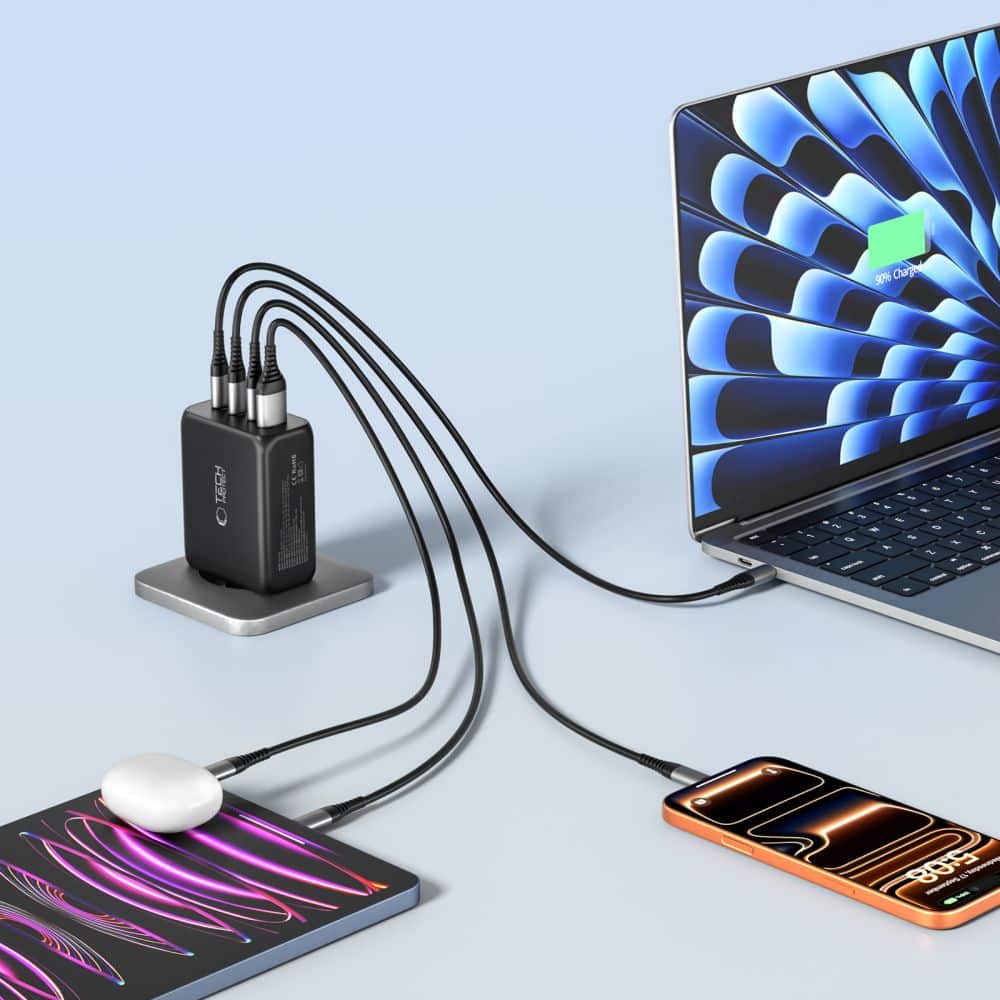 TECH-PROTECT NC200W-GAN ΦΟΡΤΙΣΤΗΣ 4 ΘΥΡΩΝ PD 200W / QC3.0 ΜΑΥΡΟΣ - Image 7