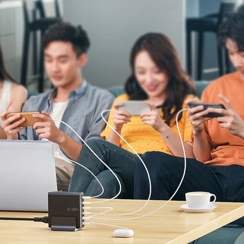 TECH-PROTECT DC160W-GAN ΦΟΡΤΙΣΤΗΣ ΕΠΙΤΡΑΠΕΖΙΑΣ ΧΡΗΣΗΣ 6 ΘΥΡΩΝ PD 160W / QC3.0 ΜΑΥΡΟΣ - Image 7