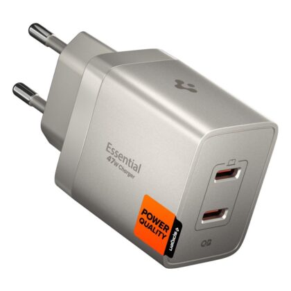 SPIGEN EE472EU ΒΑΣΙΚΟΣ ΦΟΡΤΙΣΤΗΣ ΔΙΚΤΥΟΥ 2 ΘΥΡΩΝ 47W ΦΥΣΙΚΟ ΤΙΤΑΝΙΟ