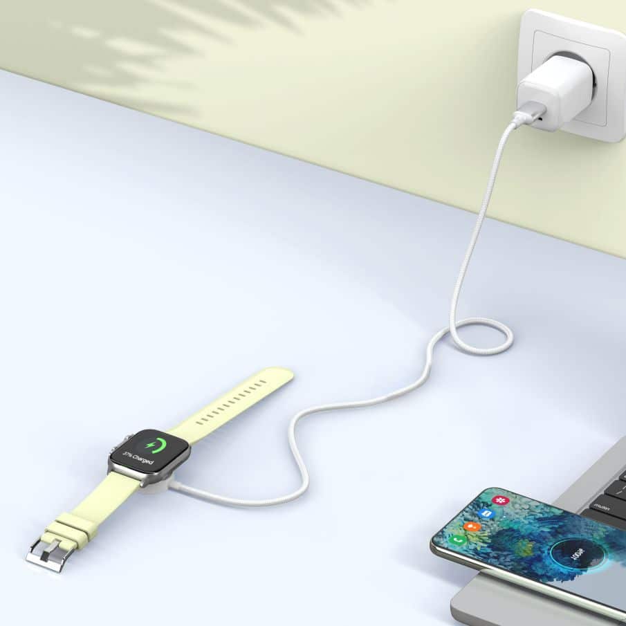 TECH-PROTECT MC02 ULTRABOOST ΜΑΓΝΗΤΙΚΟΣ ΦΟΡΤΙΣΤΗΣ ΚΑΛΩΔΙΟ ΤΥΠΟΥ-C 100CM APPLE WATCH ΛΕΥΚΟ - Image 4
