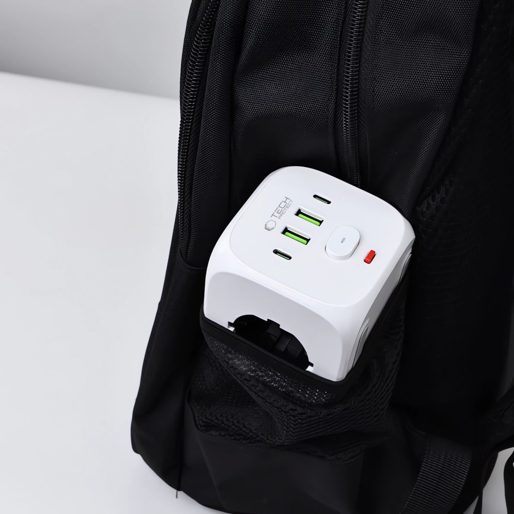 TECH-PROTECT PCL3X4 ΠΡΙΖΑ ΤΡΟΦΟΔΟΣΙΑΣ 2 USB & 2 TYPE-C & 3 ΠΡΙΖΕΣ ΛΕΥΚΕΣ - Image 7