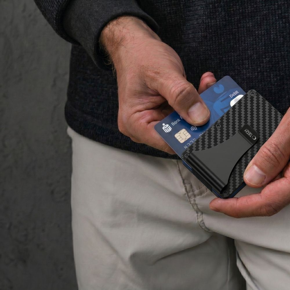 Πορτοφόλι με κάρτα RFID TECH-PROTECT THORN, μαύρο άνθρακα - Image 7