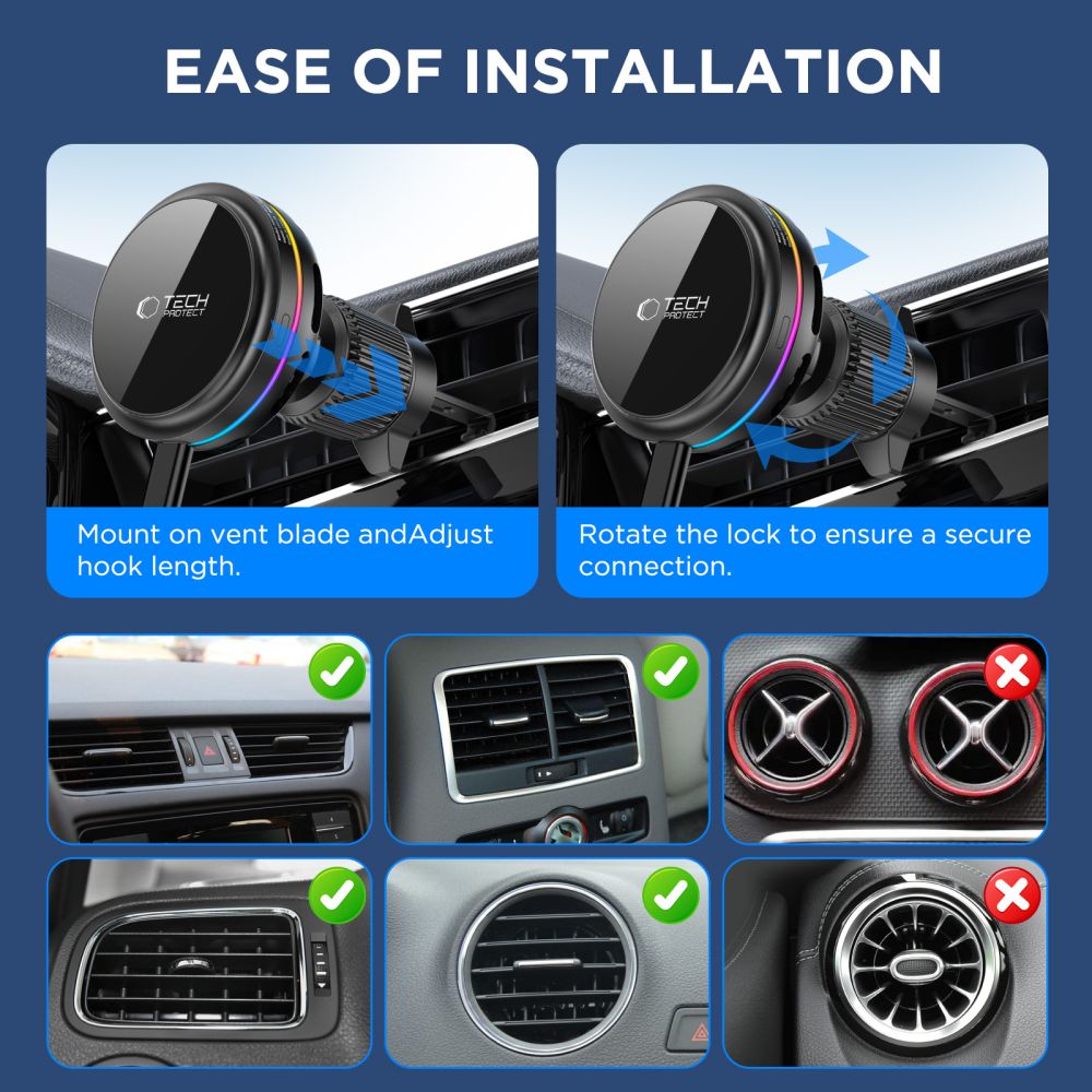 Tech-Protect V9 ArcticBoost Μαγνητικός Φορτιστής Αυτοκινήτου 25W QI2.2 Μαύρος - Image 12
