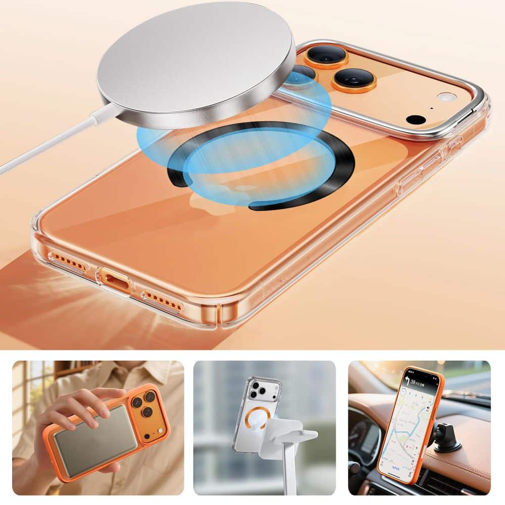 Tech-Protect MMP-210 Μαγνητικός Δαχτυλίδι Ασφαλείας MagSafe σε Συσκευασία 2 Τεμαχίων Μαύρο & Cosmic Πορτοκαλί - Image 8