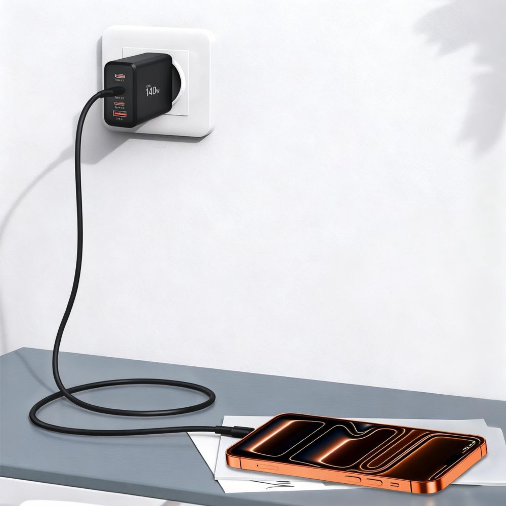 TECH-PROTECT NC140W-GAN ΦΟΡΤΙΣΤΗΣ 4 ΘΥΡΩΝ PD 140W / QC3.0 ΜΑΥΡΟΣ - Image 8