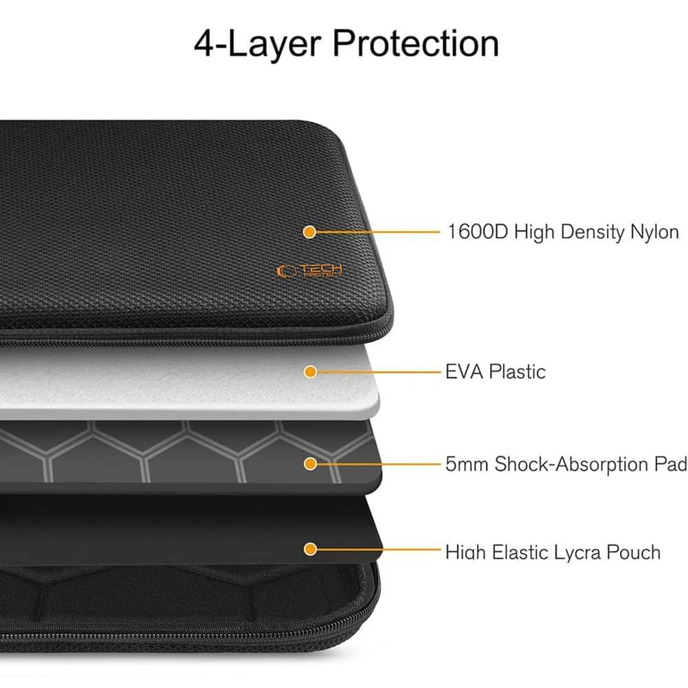 TECH-PROTECT ΣΚΛΗΡΗ ΘΗΚΗ LAPTOP 15-16 ΜΑΥΡΟ/ΠΟΡΤΟΚΑΛΙ - Image 8