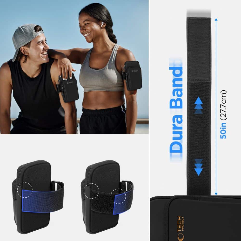 TECH-PROTECT M7 UNIVERSAL SPORT ΤΣΑΝΤΑΚΙ ΜΠΡΑΤΣΟΥ ΜΑΥΡΟ/ΠΟΡΤΟΚΑΛΙ - Image 8