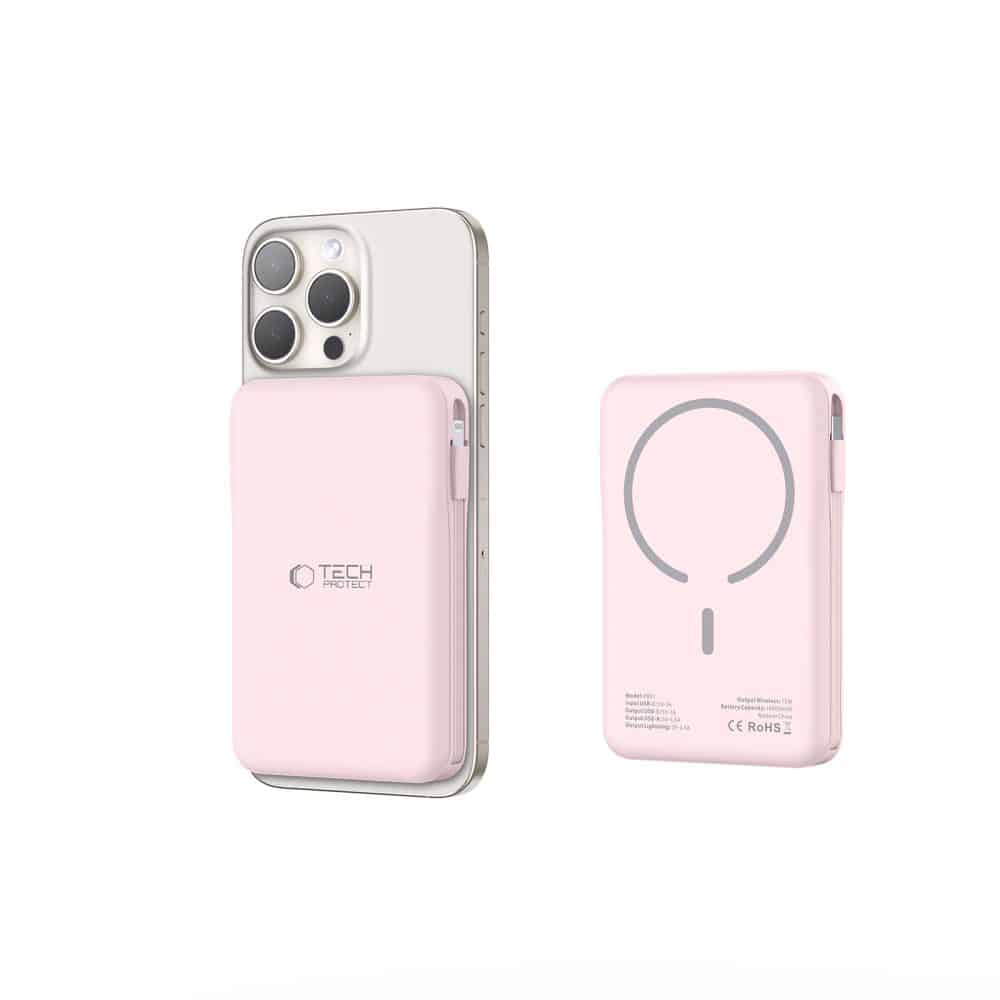TECH-PROTECT PB31 LIFEMAG MAGSAFE POWER BANK 10000MAH ΡΟΖ - Image 8