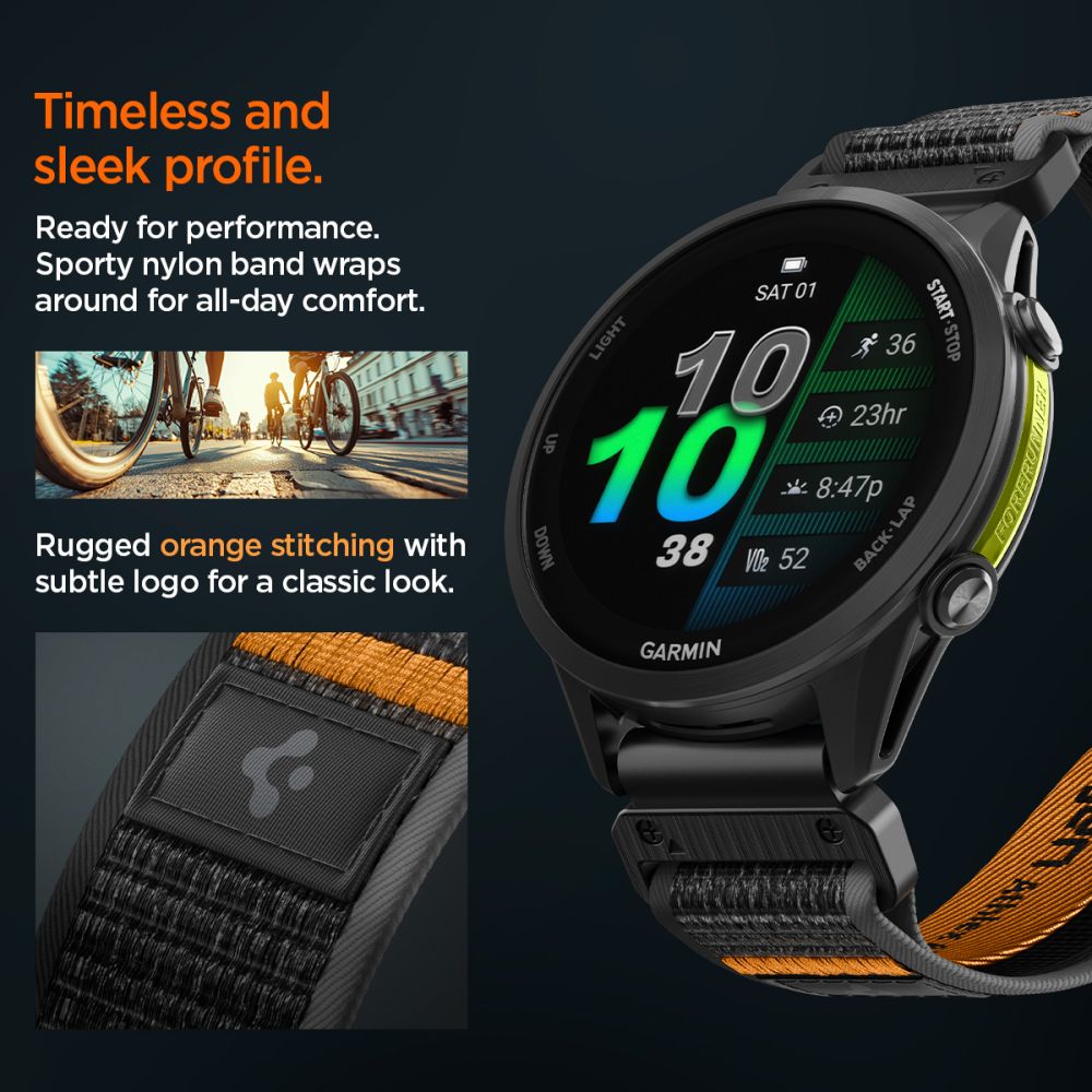 Ρολόι Spigen Athlex Air Garmin Quickfit 22 mm Active Μαύρο/Πορτοκαλί - Image 8