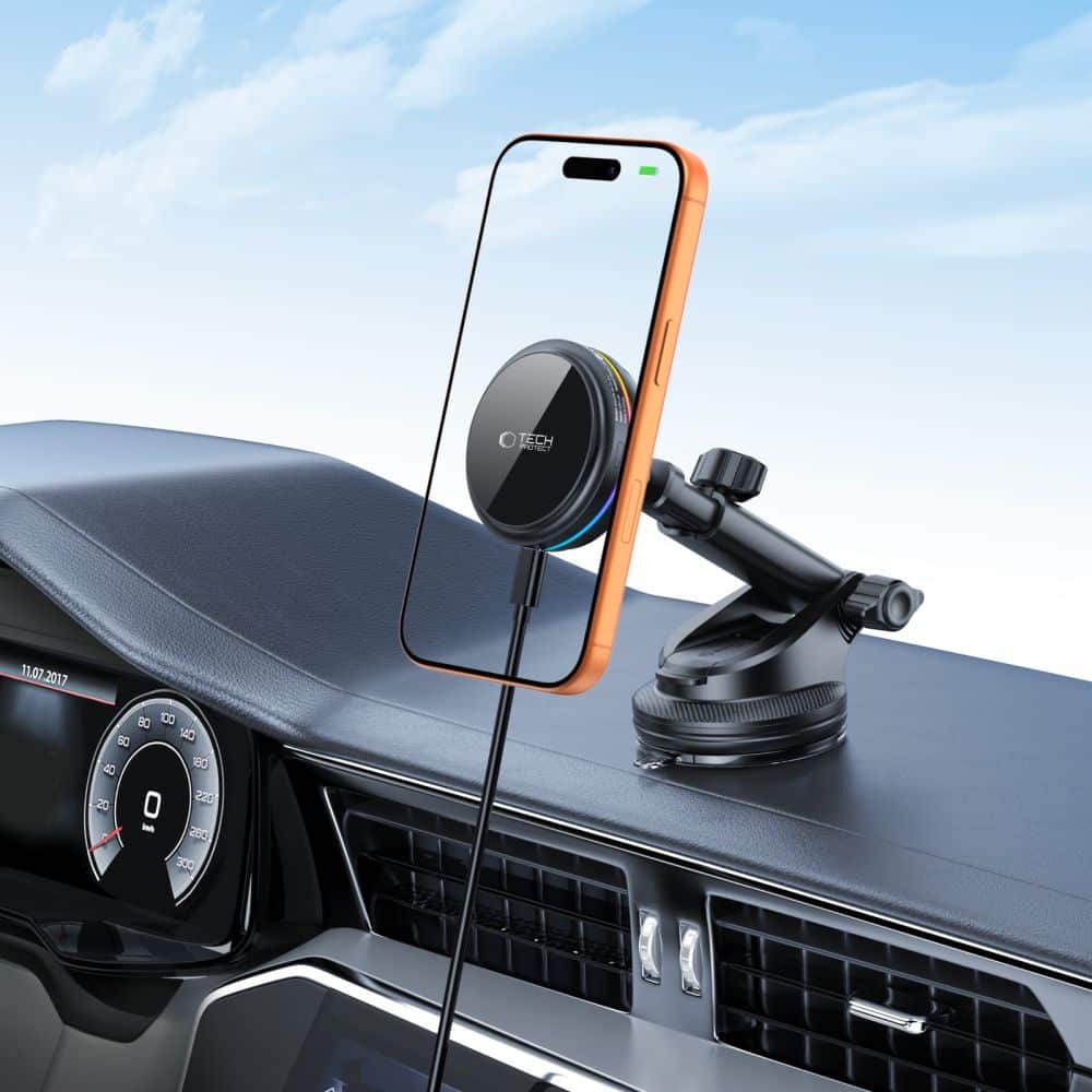 Tech-Protect V9 ArcticBoost Μαγνητικός Φορτιστής Αυτοκινήτου 25W QI2.2 Μαύρος - Image 8