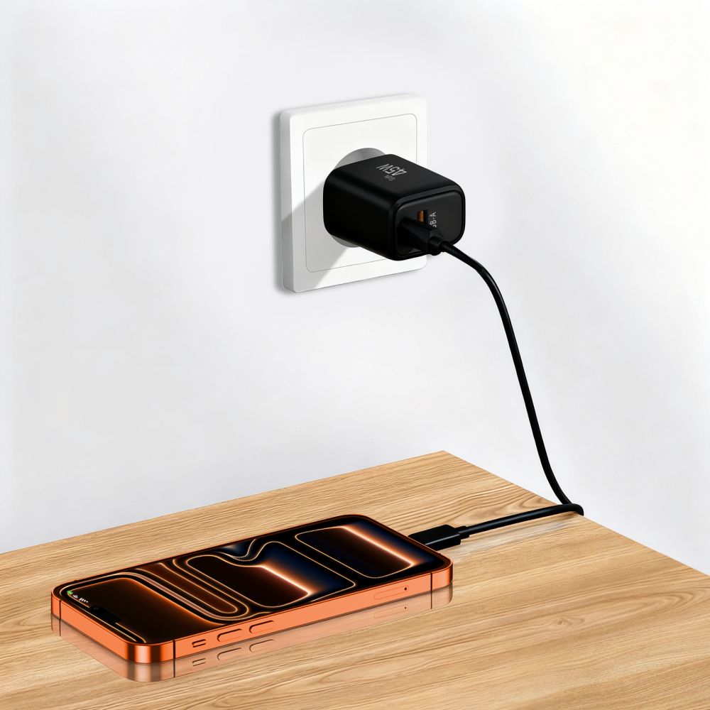 TECH-PROTECT NCA45W-GAN ΦΟΡΤΙΣΤΗΣ 2 ΘΥΡΩΝ PD 45W / QC3.0 ΜΑΥΡΟΣ - Image 9