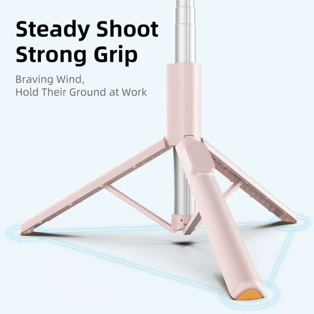TECH-PROTECT L09S ΤΡΙΠΟΔΟ SELFIE STICK BLUETOOTH ΡΟΖ - Image 9