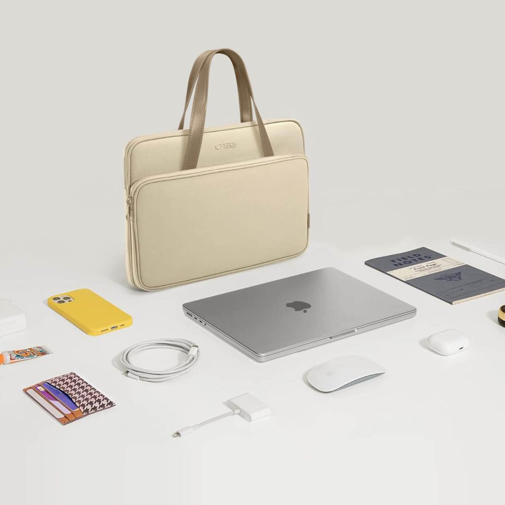 Τσάντα μεταφοράς Tech-Protect για laptop 13-14 Desert Beige - Image 9