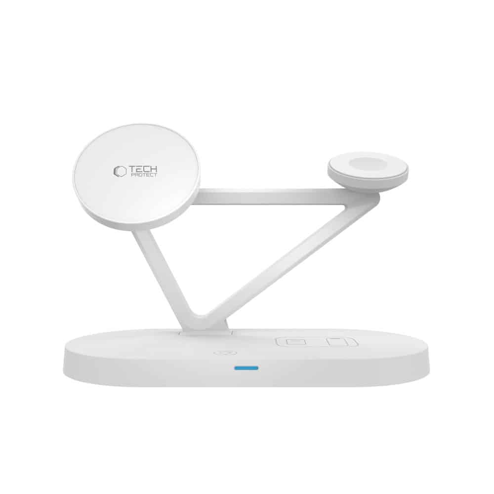 Tech-Protect QI15W-A41 3 σε 1 Μαγνητικός Ασύρματος Φορτιστής MagSafe Λευκός - Image 4